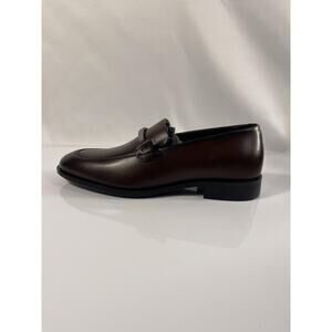 BOSS Shoes Mens Size 8 Dark Brown Leather Colby Loafer Slip On Dress Oxford